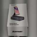 Cell Phone Stand with Wireless Bluetooth Speaker and Anti-Slip Base HD Surround Sound Perfect for Home and Outdoors with Bluetooth Speaker for Desk Compatible with iPhone/ipad/Samsung Galaxy (Black)