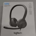 Logitech H390 Wired Headphones with Mic, USB Headset with Microphone for PC, Noise Cancelling Microphone for Video Meetings, Music, Gaming - Black (1 Pack)