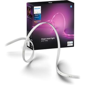 PHILIPS Hue Indoor 10 Ft Smart RGBWW LED Solo Lightstrip Base Kit, 1 Pack, Control with Hue App, LED Strip Lights Compatible with Alexa, Google Assistant and Apple HomeKit