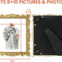 GUOER 8x10 Picture Frames Vintage Photo Frame with Glass Front Antique Picture Frame for Tabletop Wall Hanging (8x10, Shiny Golden)