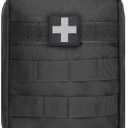 First Aid Pouch Empty Small, Tactical Molle EMT Pouch Compact Medical IFAK Rip Away Utility Bag Pouches (Black)