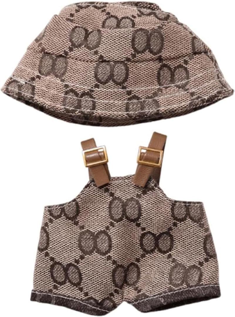 17cm Clothes Set(NO Doll) for v1，v2，v3,Hat & Overalls Set for 17cm Accessories Suit,Stylish Adorable Dolls Clothes Accessories,Cute Clothes for Dress up Unique Style (Style B) (Set-G)