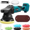 Cordless Buffer Polisher for Makita 18V BL Battery, 5 Inch Orbital Polisher, 3 Variable Speed, Car Buffer Waxer Kit for Car Boat Detailing, Polishing, Scratch Removing (NO Battery Included)