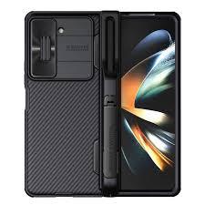 Nillkin for Samsung Galaxy Z Fold 5 Case, Hinge Protection, Hidden Kickstand & Metal Camera Lens Protector, Slim Fit Protective Phone Case for Galaxy Z Fold 5, Black