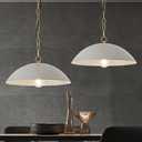 16" Pendant Lights Kitchen Island, Cement Gray Modern Large Pendant Light, Adjustable Hanging Light Fixture for Kitchen Living Room Dining Room Bedroom Café(2 Pack), 40cm
