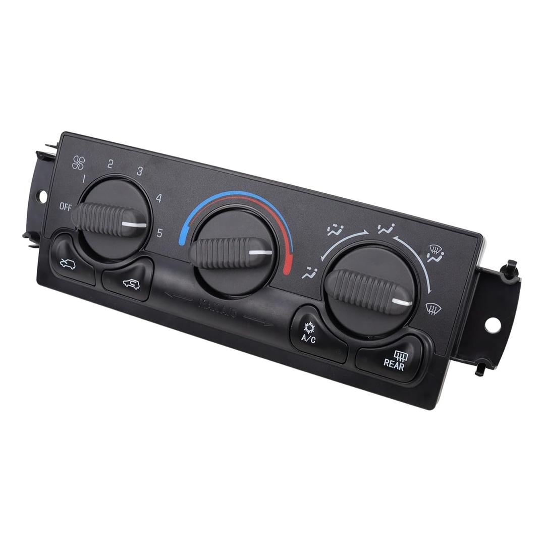599-218 Climate Control Moduel Fit for 1999-2002 Silverado Sierra 1500 2500 3500 Yukon, 2000-2002 Suburban Air Conditioning A/C Heater Climate Control Panel w/Manual Air Conditioning Controls