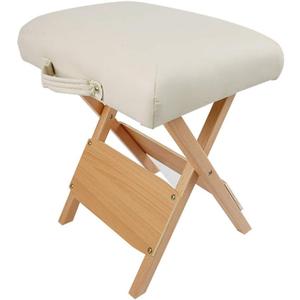 Elitzia Salon Furniture Foldable Wooden Chair Beauty Spa Chairs Salon Stool 3 Colors Optional ET20646 (Creamy-White), Onesize
