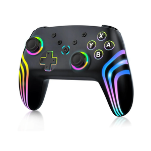 MYSTILUCK Wireless Pro Controller for Switch/Switch 2/Lite/OLED/PC, Gamepad with 7 Color-Changing RGB Lighting/Dual Vibration/6-Axis Gyroscope/Turbo, Ergonomically Designed Precise Joystick