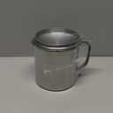 Grease Container with Fine Mesh Strainer kitchen oil storage tank pot (1.3L Stainless Steel 410)