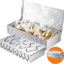 Smoker Box for Gas Grill, 2-Pack Stainless Steel Wood Chip Boxes with Hinged Lids, BBQ Smoke Box for Charcoal & Gas Grills, Adds Smoky Flavor, Easy to Use