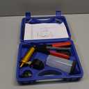 Yonligonju Brake Bleeder Kit with Hand Vacuum Pump with Gauge Adapters Automotive Brake Fluid Bleeding Set for Bike Car Truck (Blue)