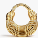 Hand-Woven Bread Women's Clutch Top Handle Satchel Shoulder Crossbody Creative Noodles Purses Underarm Bag Handbag