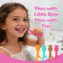 5 x Kids Flossers 100ct, Dental Kids Floss Picks, Biodegradable Heart Bear Flossers, Fluoride & PFA Free, Gifts for Toddlers Teeth, Flossing Sticks for Kids, No Shred Thread, Strawberry Flavored