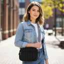 Small Crossbody Bags For Women, RFID Shoulder Bag With Wide Strap