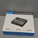 HDMI 2.0 Splitter 1 in 2 Out 4K 60Hz, Dolby Atmos, YUV 4:4:4, HDCP2.2/2.3, EDID, LPCM5.1/7.1, Compatible Roku, Apple TV, Fire Stick, Blu-ray Player, PS5/4/3, Xbox, Capture Card and More