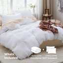 Bedsure Bright White Oversized King Duvet Cover - 3 Pieces Prewashed Cotton-Like Polyester Extra Soft Bedding Set, Includes 1 Duvet Cover 120''x98'' with Zipper Closure & 2 Pillow Shams, No Comforter