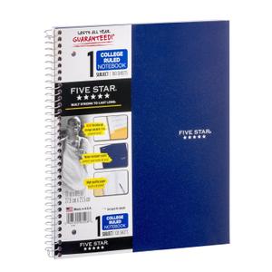 Five Star Wire Bound Notebook 11 In. X 8.5 In. blue