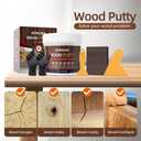 Boncart 32oz Wood Filler Putty - White, Paintable Furniture Repair Kit for Quickly Fixing Broken and Defective Wooden Furniture, MQNZ-08