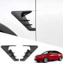 YHCDSEA for 2024 2025 2026 Tesla Model Y Juniper HW4.0 Side Camera Indicator Protection Cover Decoration Accessories fit for Tesla Model Y with HW4.0 (Matt Carbon Fiber Pattern)