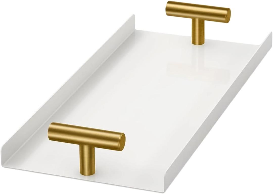 Guest Towel Holder, Golden T-Handle Design, Size 25x11.5cm, Guest Napkin Holder, Bathroom Towel Tray, Storage Display Feature, For Kitchen Table Restaurant Party
