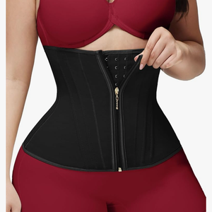 SHAPSHE Waist Trainer for Women Tummy Control Workout Waist Cincher Corset Shapewear Body Shaper with Zipper Hook, S