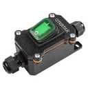 Inline Cord Switch Waterproof Switch DPST AC/DC 20A-125V,16A-250V,30A-24V,35A-12V, IP66 Green Open Double Hole Waterproof Box Two-Side Entry and Exit Line KCD4