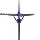 Household Essentials 5012-1 Portable 2-Tier Clothes Drying Rack Tri-pod | Dry Wet Laundry or Hang Clothes | Silver and Blue (Large)