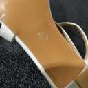 Chunky Heels for Women Wedding: Silver 8 Comfortable Ladies Bow Heel Sandals for Prom Party - Bridal Dressy Walking Shoes (9, White)