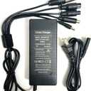 42V 2A 1.5A Charger 5 Plugs Universal for MAXSHOT V1, Phantomgogo A10 A9 A8 Commuter R1, VOLPAM SP06 SP03 SPT7, Aovopro Sisigad Okai for Hover-1 Macwheel etc 36V Battery