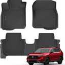 Floor Mats for 2023 2024 2025 Honda CR-V CRV (Include Hybrid) All Weather Protection TPE Rubber Floor Liners for 2024 Honda CRV Hybrid Accessories, Odorless Anti-Slip, 1st & 2nd Row, Black