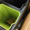 DUMOS Kitchen Trash Can, 2x8-Gallon Dual Trash Can with Lid, Stainless Steel Garbage Bin with 2 Removable Inner Buckets, Soft-Close Foot Pedal, Fingerprint-Resistant for Kitchen, Home, Office