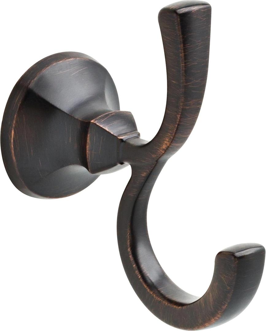 Delta Faucet 76435-RB Ashlyn Double Towel Hook, SpotShield Venetian Bronze
