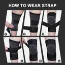 Compression Knee Brace for Women & Men, Workout, Sports, Daily Knee Compression Sleeve for Maximum Knee Pain Support & Fast Recovery1-Pack with Removable Adjustable Straps Knee Brace(XX-Large)