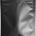 50 Pack Matte Black Mylar Flat Food Storage Bags - 5.1mil 7x10 Inches Smell Proof Resealable Pouch Bag, Sealable Foil Packaging Zipper Pouches