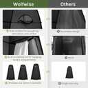 Wolfwise Pop Up Shower Tent, Portable Instant Changing Tent with Ventilation Window & Carry Bag, Privacy Bathroom Toilet for Beach, Camping & Outdoor, Width 47 ", Height 75 ", Black (EXP 12/31/40)
