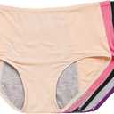 Everdries Washable & Reusable Incontinence Underwear for Women Over 60 - Leakproof, Discreet, Absorbent, Machine-Washable Panties (Original, 4XL, Pack of 5)