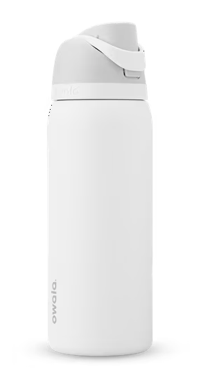 Owala FreeSip Insulated Stainless Steel Water Bottle with Straw, BPAFree Sports Water Bottle, Great for Travel, 32 Oz, Shy Marshmallow