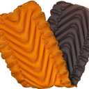 KLYMIT Insulated Static V Lite Inflatable Sleeping Pad | Comfortable, Lightweight, Easy to Inflate, Portable Air Bed for Hiking, Backpacking & Camping Orange, Sleeping Pad, Insulated 