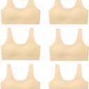 Demifill Teen Girls Seamless Sports Bra Tagless No Show Training Bra with Removable Padding Bras for Teens Multipack