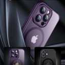 SPIDERCASE Magnetic for iPhone 16 Pro Max Case, Translucent Matte [2Pcs Tempered Glass Screen Protector] [Upgraded Full Camera Protection] Phone Case,Purple