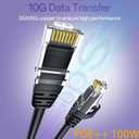 Cat 6 Ethernet Cable 2FT 10Pack, Cat6 Ethernet Patch Cable 10Gbps, High-Speed UTP Cat6 Network Cable Pure Copper, Cat 6 Cable for Home and Office Network, Black