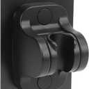 NearMoon Self Adhesive Shower Head Holder-Adjustable Handheld Shower Holder NO Drilling Wall Mount Waterproof (1 Pack, Matte Black)