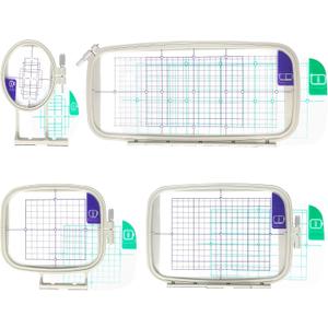 Maggiehoop Embroidery Hoops for Brother PE900 PE800 SE2000 SE1900 PE770 780D PE700 PC6500 Brother Innovis 1250 700 Babylock Embroidery Machine (4in1-A Set)
