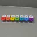 Odaro Extra Large Weekly Pill Organizer, XL Pill Box 7 Day Am Pm, Jumbo Medicine Organizer 2 Times A Day to Hold Daily Medicine Vitamin and Supplements - Rainbow (Color)