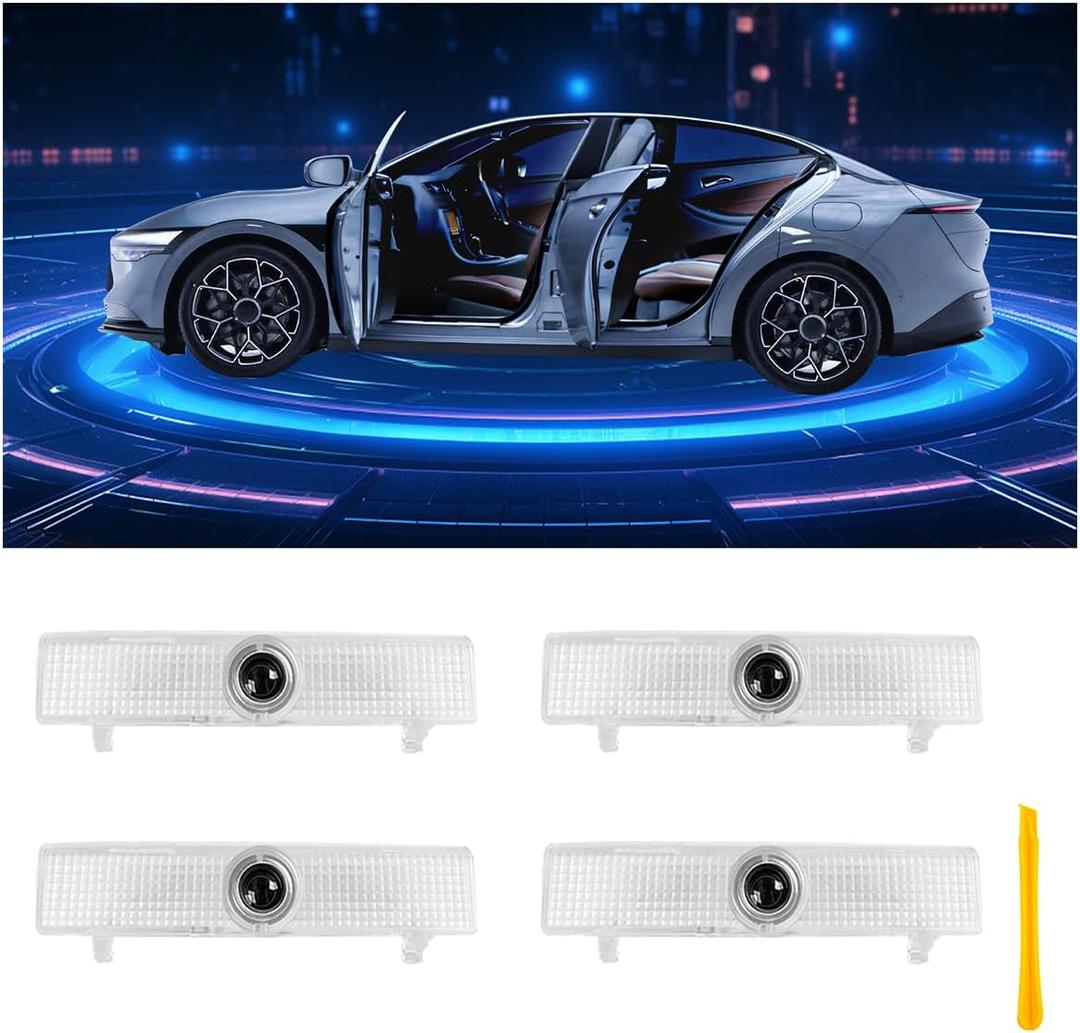 Car Door Lights Logo Projector Puddle Lights Compatible with Nissan Altima Maxima Armada Pathfinder Titan Quest Terra Series Accessories, No Fade 4K-HD Car Welcome Lights(4 Pack)