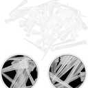 Milisten Floral Stem Water Tubes 50 Pcs Clear Plastic Flower Vials with Pointed Tips for Fresh and Artificial Flowers Arrangements Craft Supplies