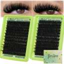 Lashes Clusters 180D+240D Thick Lash Clusters 14-24mm Long Cluster Eyelash Extensions 432Pcs Eyelash Clusters Waterproof Volume Individual Cluster Lashes Soft Wispy Mink False Eyelashes