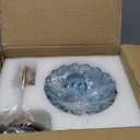 Vintage Blue Glass Lampshade Bedroom Wall Sconces 1-Light Hardwired Wall Mount Bathroom Wall Sconce Light Fixtures for Hallway Kitchen Dress Room