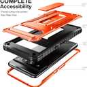 FITO for Google Pixel 8 Pro Case, Dual Layer Shockproof Heavy Duty Phone Case Built-in Kickstand for Google Pixel 8 Pro Phone (Orange)