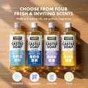 2 x HARRIS Multi-Purpose Pure Liquid Castile Soap for Home Cleaning, Multi-Purpose Cleaner, For Dish Soap, Laundry Detergent, Kitchen and Bathroom Surfaces, Kids Rooms, Unscented, 32 Oz (32 Fl Oz (Pack of 1))